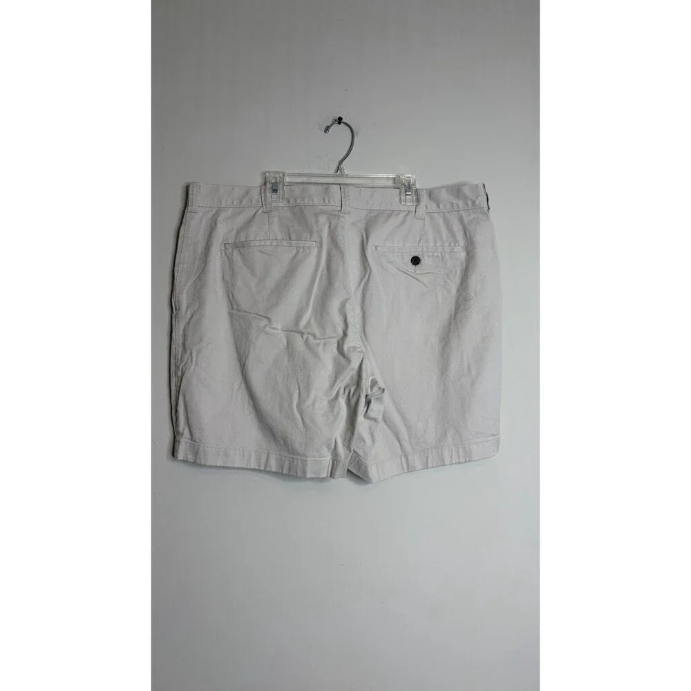 J.Crew Mens Beige 38 Solid Chino Shorts 7”Inseam Flat Front Twill Zip Pockets